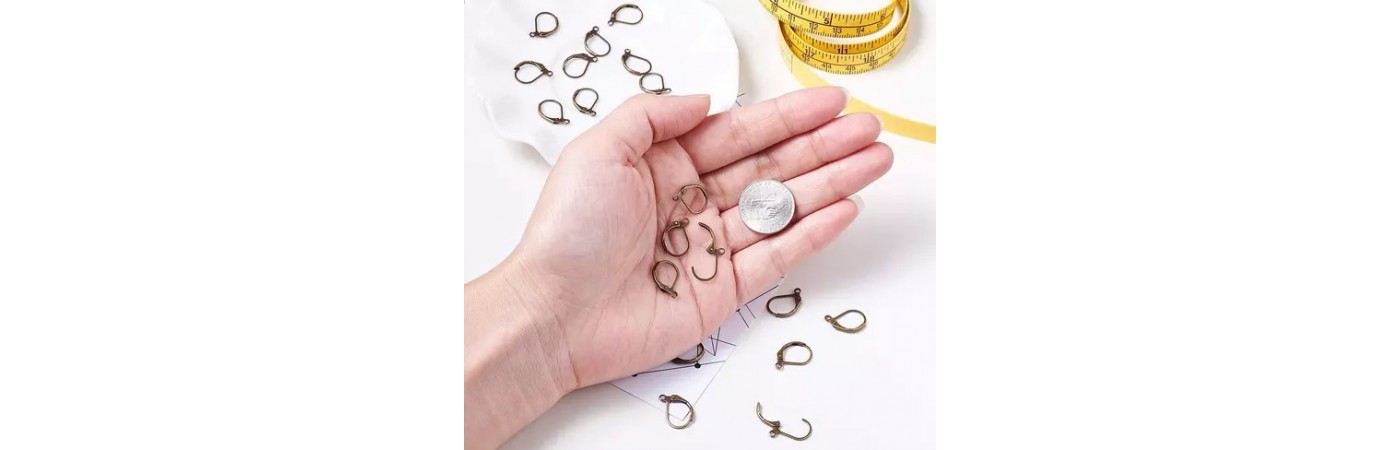 Kissitty Antique Bronze Tone Brass Leverback Earring Findings with Loop Nickle Free for DIY Danlge Earrings Making(20 Pairs)